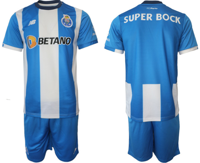 Men's FC Porto Custom 2023/24 Blue/White Home Soccer Jersey Suit
